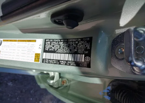 2009 Toyota Prius из США, поврежденный, VIN JTDKB20U097874337